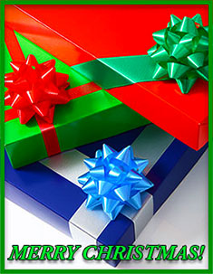 Merry Christmas gift boxes
