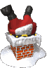 Santa stuck in chimney