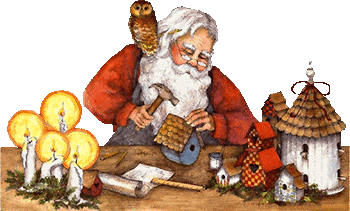Santa in his worshop