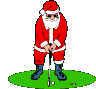 Santa golfing animation