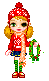 girl Christmas wreath