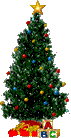 Christmas tree animated with star on top