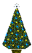animated Christmas tree with blue lights