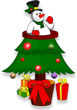 Christmas tree with snowman