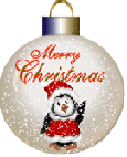 Merry Christmas ornament transparent