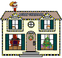 animated christmas house