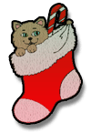Christmas Kitten in stocking