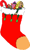 christmas stocking full of gifts