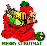 Merry Christmas and sack of presents