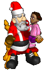 Santa with little girl