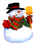 snowman with animated snow
