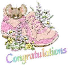 congratulations with glitter animation