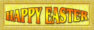 Happy Easter sign gold - jpg