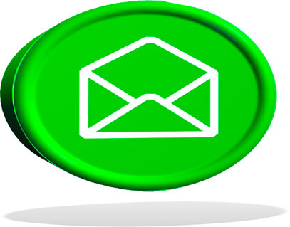 floating green envelope