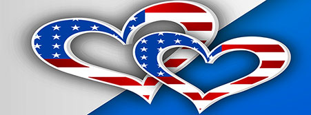 4th of July hearts