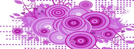 purple abstract flower design