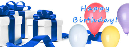 Happy Birthday presents balloons