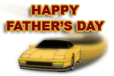 happy father's day with fast car