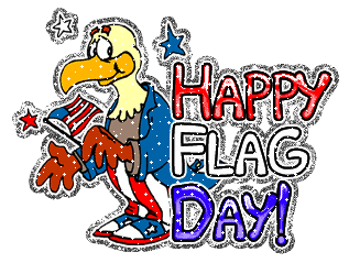 Happy Flag Day eagle glitter