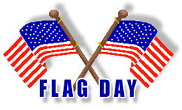 Flag Day with crossed American flags