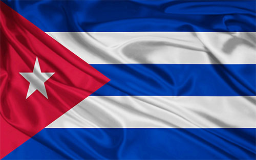 Cuba wavy flag