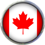 Canadian Flag round button