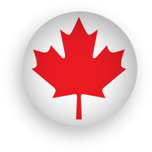 Canadian Maple Leaf button round