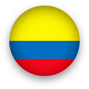 Colombia Flag button round