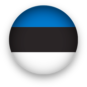Estonia Flag button round