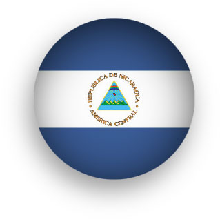 Nicaragua flag button round