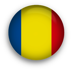 Romania Flag button round