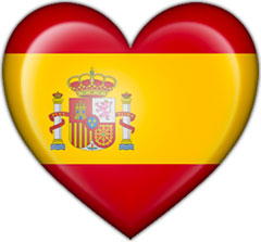 Spain heart flag