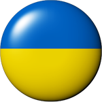 Ukraine flag button clipart