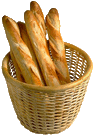 basket of baguettes