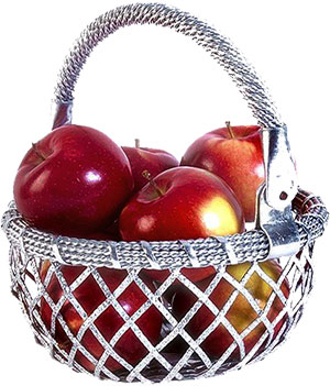 basket red apples