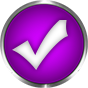 purple check icon round