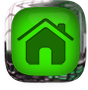 home green glass with chrome