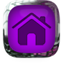 home purple glass with chrome
