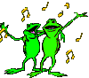two frogs singing