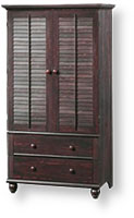 very dark wood armoire