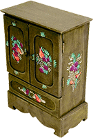 armoire with flowers