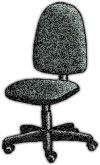 office chair, gray with castors