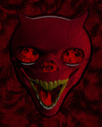 devil cat or demon background