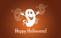 Happy Halloween Background with ghosts