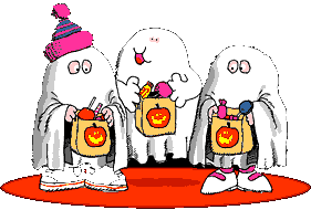 ghosts trick-or-treat
