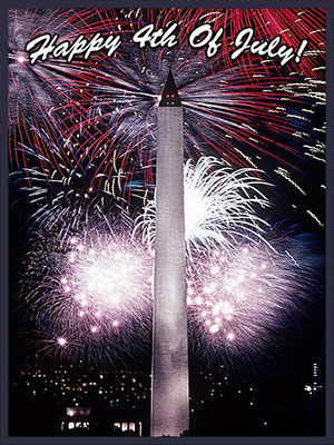 Washington Monument and fireworks
