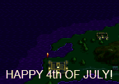 Happy 4th of July fireworks - animated