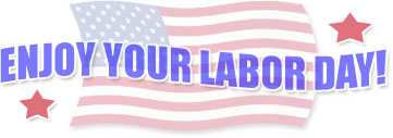 enjoy your labor day with American flag