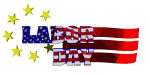 Labor Day with stars and flag animated