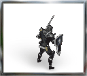 animated fighting knight with shield and sword